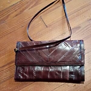 Elegant Brown Leather Clutch